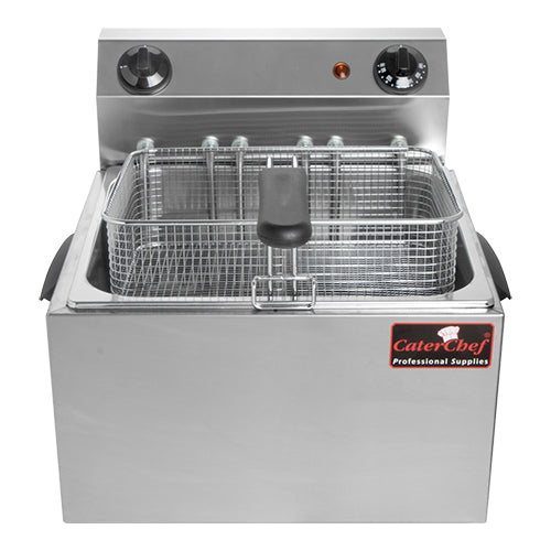 CaterChef Countertop Electric Fryer 10L | Stainless Steel | Cold Zone | 6,000 W 1