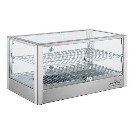 Heated Food Display Showcase | CaterChef | 2 Levels | Tempered Glass | 30-90°C | 70 x 40 x H37.6 cm 1