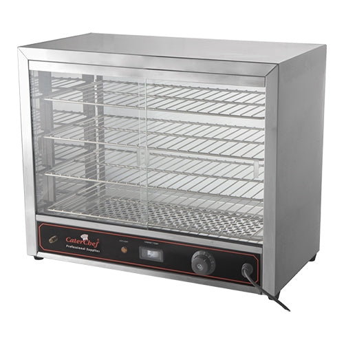 CaterChef Heated Food Display Showcase | Stainless Steel, 5 Levels | 30° to 85°C | 1000 W | 64 x 36 x H53 cm 1