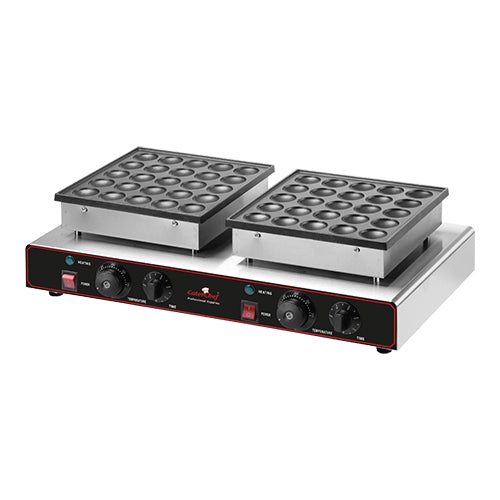 Mini Pancake Poffertjes Baking Appliance | CaterChef | 50 Pieces Capacity, 2 Zones | Non-Stick, 1,700 W, 62 x 37.5 x H17 cm 1