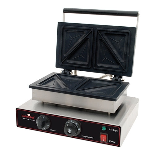 CaterChef Contact Sandwich Toaster with Diagonal Cut | Nonstick Stainless Steel | 1550 W | 0° to 300°C 1