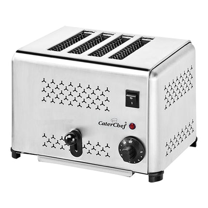 CaterChef 4-Slot Bread Toaster Stainless Steel | 2 Zones | 1800W with Selector Switch 1