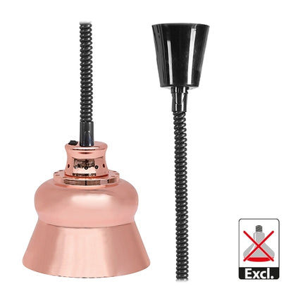 CaterChef Retractable Heat Shade, Copper Metal, Ø22.8 cm, Adjustable Cord 50-180 cm 1
