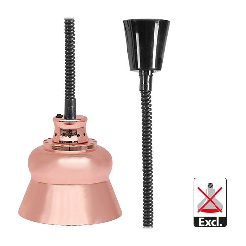 CaterChef Retractable Heat Shade, Copper Metal, Ø22.8 cm, Adjustable Cord 50-180 cm 1