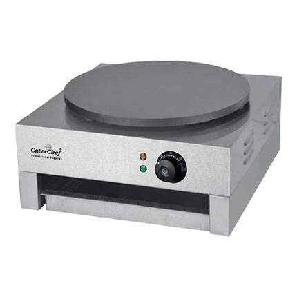 Electric Crêpe Maker with Warming Drawer | CaterChef | Ø40 cm Cast Iron Nonstick Plate | 3,000 W 1