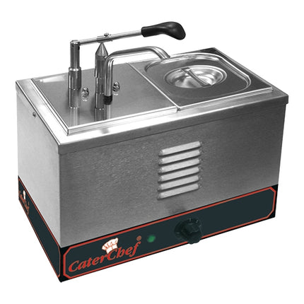 Stainless Steel Sauce Warmer with Dispenser | CaterChef | Bain-Marie | 2 Compartments | 4.6 L | 1000 W 1