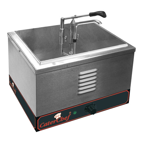 CaterChef Stainless Steel Bain Marie Sauce Warmer with Dispenser | GN 1/2 | 9.2 L | 2000 W 1