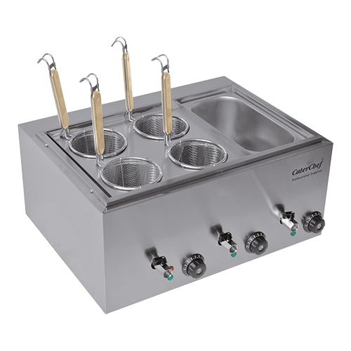 CaterChef Countertop Pasta Cooker | Stainless Steel | 3 x 1/3GN Compartments | 13.2 L | 3000 W 1