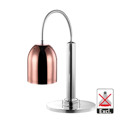 Freestanding Single Heat Lamp Shade, Copper Stainless Steel | CaterChef | Countertop Model with Flexible Arm | 25 x 48.6 x H61 cm, Ø15.6 cm 1