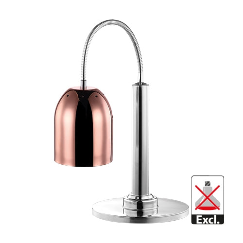Freestanding Single Heat Lamp Shade, Copper Stainless Steel | CaterChef | Countertop Model with Flexible Arm | 25 x 48.6 x H61 cm, Ø15.6 cm 1