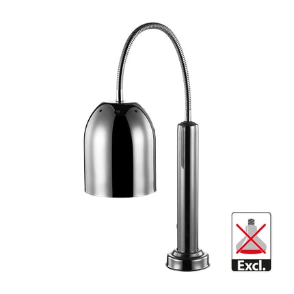 CaterChef Built-In Single Heat Lamp Shade | Chrome Stainless Steel | Ø15.6 cm | 15.6 x 45 x H60 cm 1
