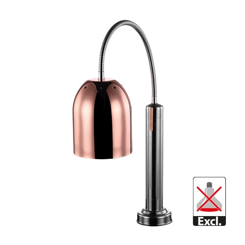 CaterChef Countertop-Mounted Single Heat Lamp Shade | Copper Stainless Steel | Ø15.6 cm | 15.6 x 45 x H60 cm 1