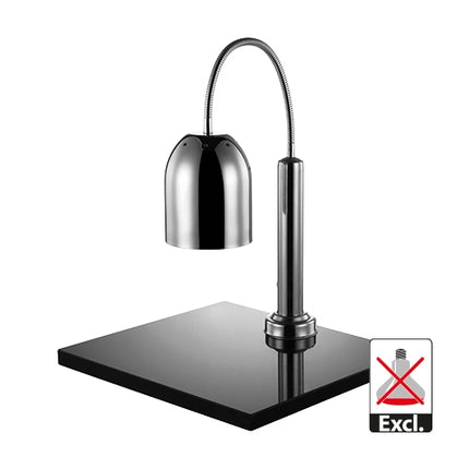CaterChef Marble Carving Station with Single Heat Lamp | Chrome Stainless Steel | Ø15.6 cm | 50 x 45 x H65 cm 1