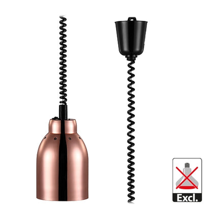Retractable Height Adjustable Heat Shade | CaterChef | Copper | Ø15.6 x H23.5 cm 1
