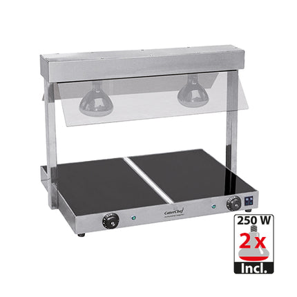 CaterChef Countertop Food Warmer with Gantry and Sneeze Guard | 2/1 GN | 1020 W | 30-85°C 1