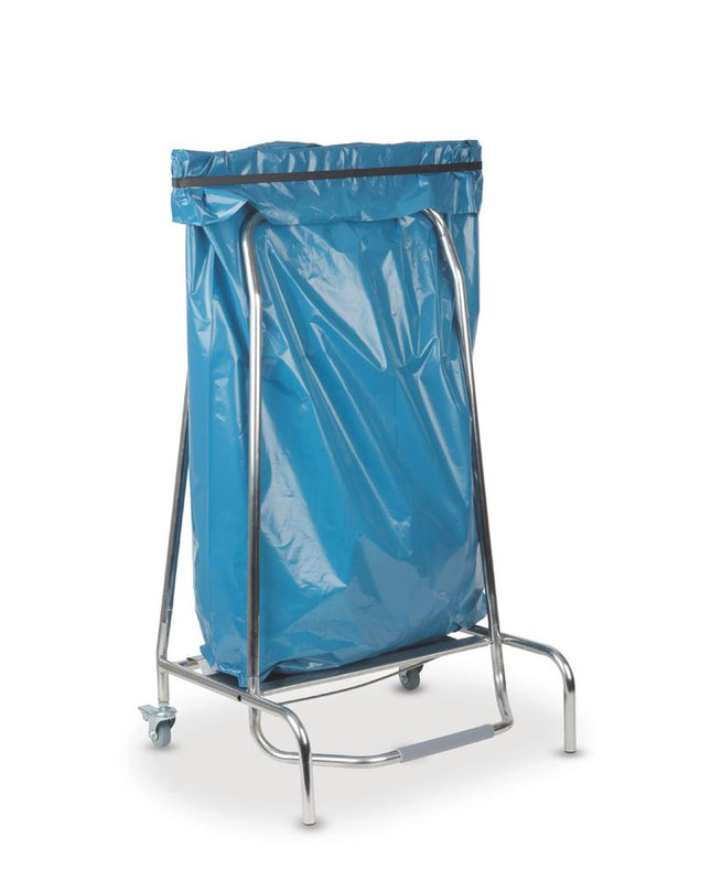 Trash Bag Holder with Foot-Operated Clamp | HENDI | Stainless Steel Frame | 420x580x960mm
