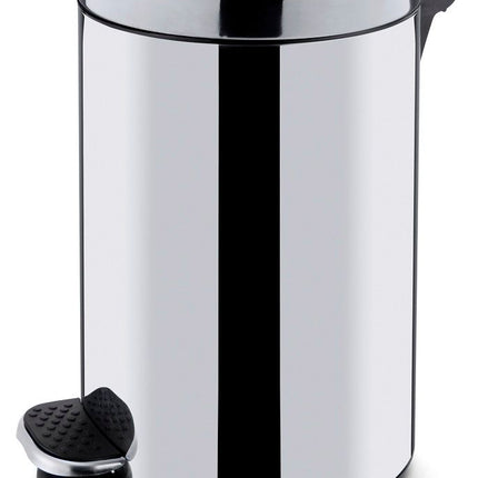 Round Pedal Waste Bin with Inner Bin | HENDI | 5L | Stainless Steel, Polished Finish