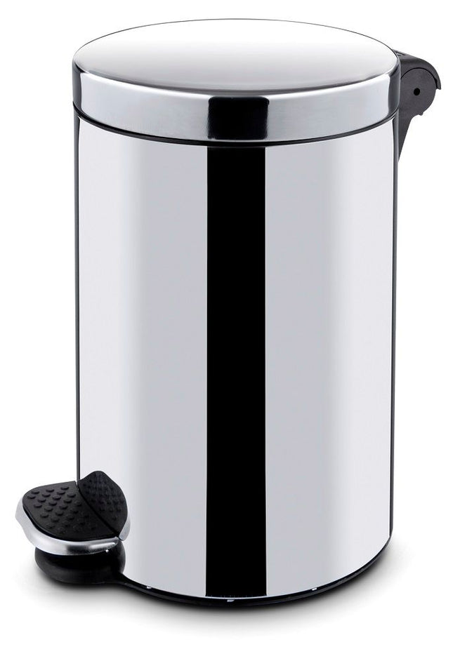 Round Pedal Waste Bin with Inner Bin | HENDI | 5L | Stainless Steel, Polished Finish