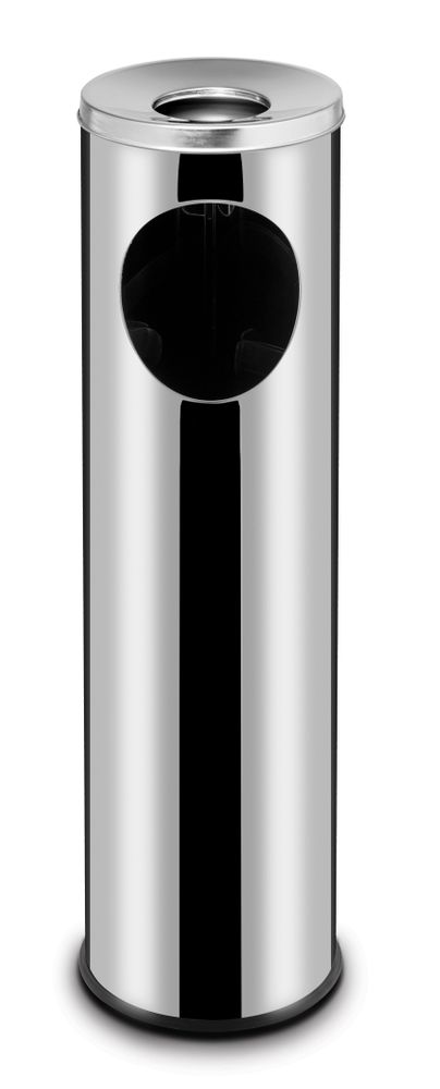 Standing Waste Bin with Ashtray | HENDI | 15L | Stainless Steel