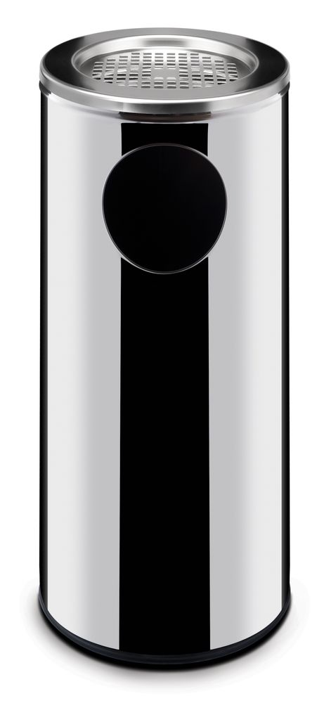 Standing Waste Bin with Ashtray | HENDI | 33L | Stainless Steel