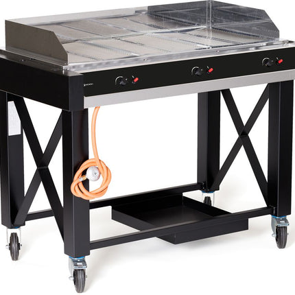Gas Barbecue Black 13kW | HENDI Atlanta | 1285x770x(H)917mm