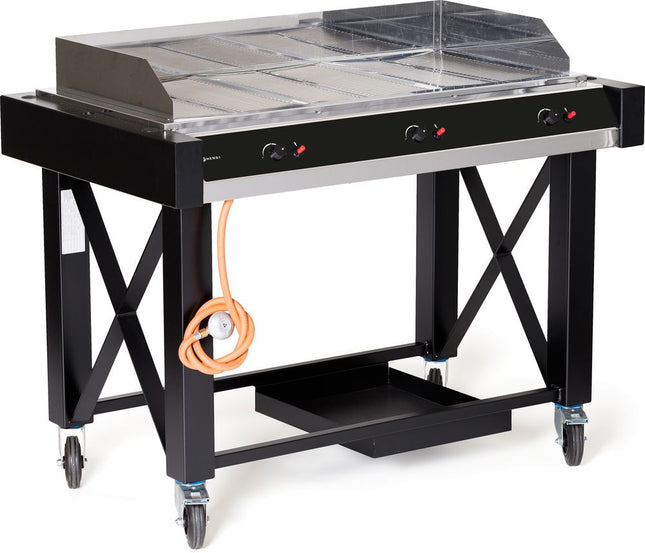 Gas Barbecue Black 13kW | HENDI Atlanta | 1285x770x(H)917mm