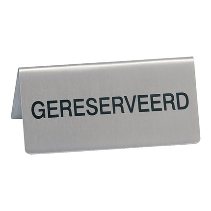 Double-Sided Stainless Steel Table Sign | EMGA 705060 | 10 x 5 x H4 cm 1