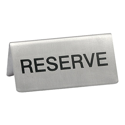 Double-Sided Stainless Steel Table Sign | EMGA 705062 | 10 x 5 x H4 cm 1