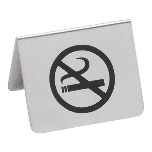 Stainless Steel Table Sign | EMGA | Printed Both Sides | 5.3 x 5 x H4.3 cm 1