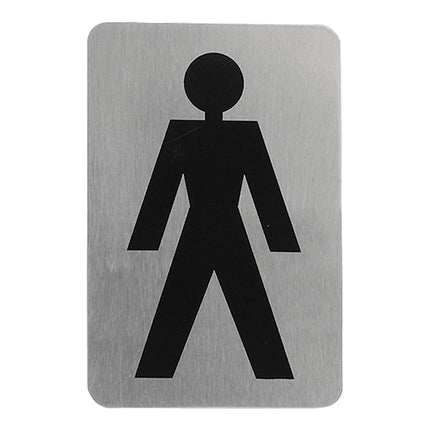 Self-Adhesive Male Symbol Sign | EMGA | Stainless Steel | 6 x H11 cm 1