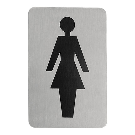 Self-Adhesive Female Symbol Sign | EMGA | Stainless Steel | 6 x H11 cm 1