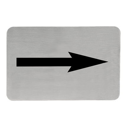 Self-Adhesive Arrow Symbol Sign | EMGA | Stainless Steel | 11 x H6 cm 1