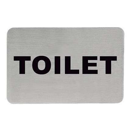 Self-Adhesive Stainless Steel Toilet Sign | EMGA | W11 x H6 cm 1