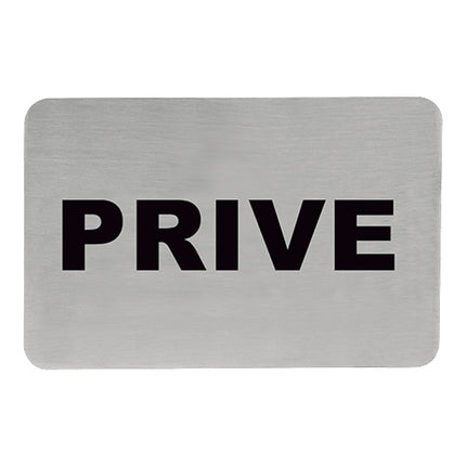 Self-Adhesive Stainless Steel Private Sign | EMGA | W11 x H6 cm 1