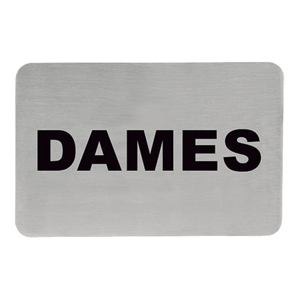 Self-Adhesive Stainless Steel Ladies Sign | EMGA | W11 x H6 cm 1