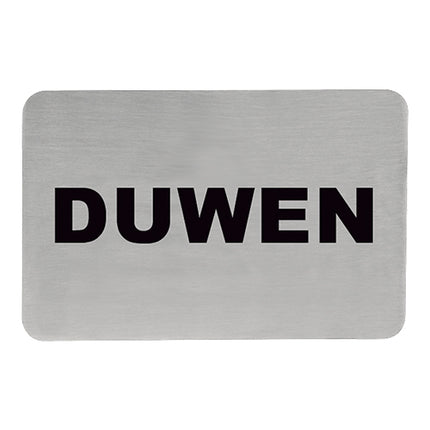 Self-Adhesive Stainless Steel Push Sign | EMGA | W11 x H6 cm 1