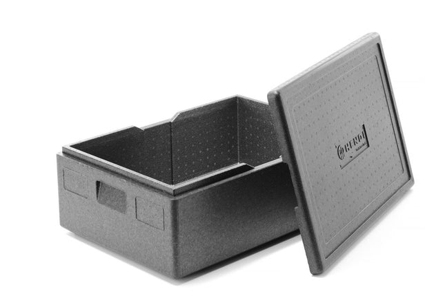 Thermal insulation container, HENDI, Kitchen Line, GN 1/1, 53L, Black, 685x485x(H)260mm