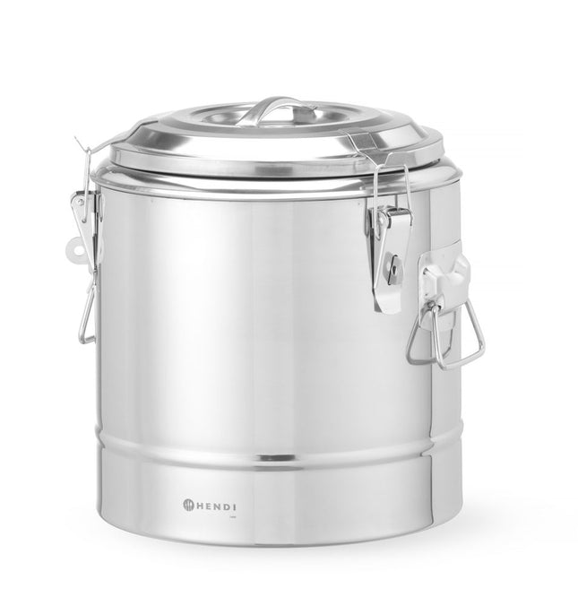 Insulated portable container, HENDI, Kitchen Line, 11L, Silver, ⌀300x(H)345mm
