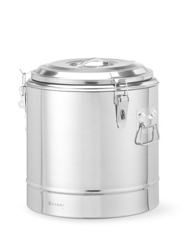 Insulated portable container, HENDI, Kitchen Line, 19L, Silver, ⌀350x(H)400mm