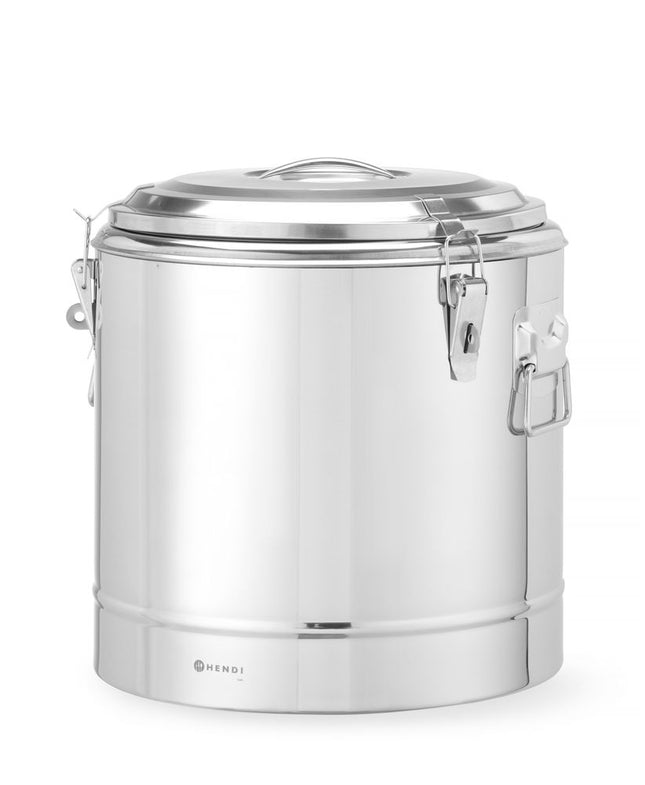 Insulated portable container, HENDI, Kitchen Line, 31L, Silver, ⌀400x(H)445mm