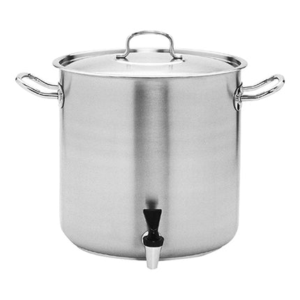 High Stock Pot with Lid and Water Tap | Pujadas | Stainless Steel 18/10 | 16.5 L | Ø28 x H28 cm 1