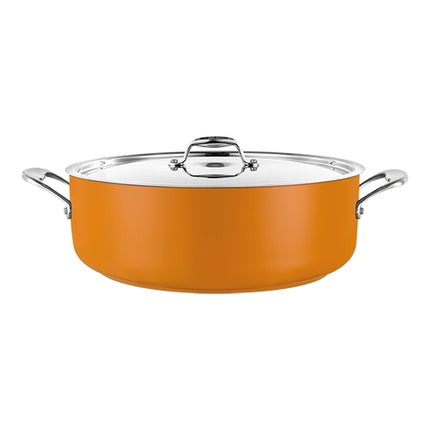 18/10 Stainless Steel Low Stock Pot with Lid | Pujadas Cool Line | 3.9 L | Ø24 x H9.5 cm 1