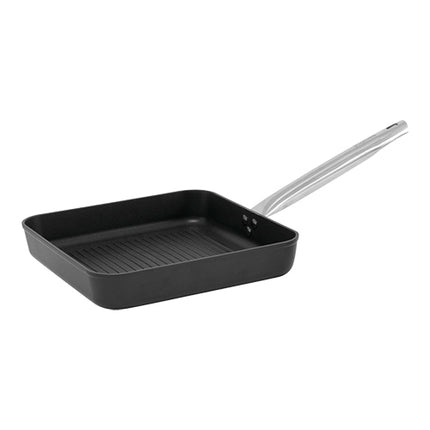Grooved Square Non-Stick Aluminium Grill Pan | Pujadas Black Pro | 28 x 28 x H5 cm 1
