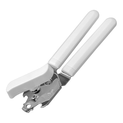 Manual Can Opener | EMGA | Chromed with White Plastic Handle | 20 cm 1