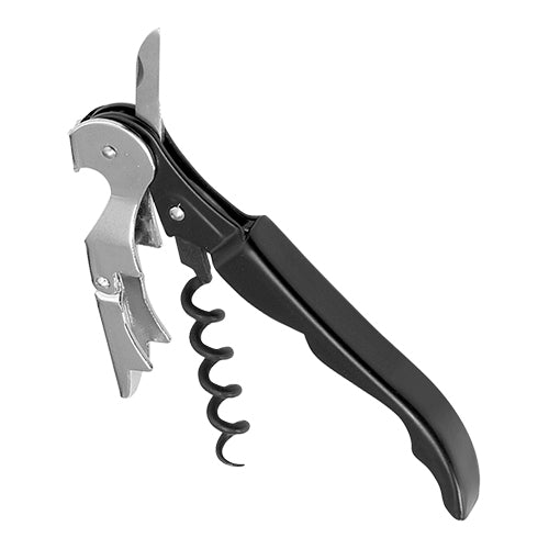 Waiter's Corkscrew | Vollrath | Teflon Coated Two-Stage Lever | Black Steel | 12 cm 1
