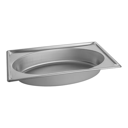 Stainless Steel GN 1/1 Gastronorm Pan, 100 mm | Vollrath Oval Shape | Standard | 7.8 L | 53 x 32.5 cm 1