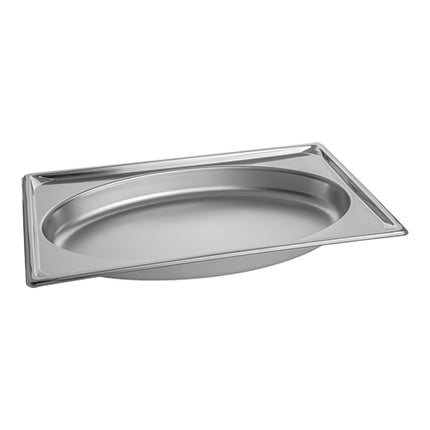 GN 1/1 Stainless Steel Gastronorm Pan | Vollrath Oval Shape | 65 mm Deep | 4.6 L 1