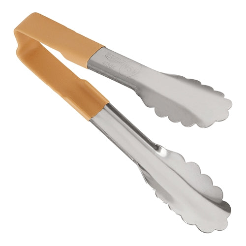 Vollrath Stainless Steel Serving Tongs with Beige Plastic Handle | 15 cm | Heat Resistant up to 82°C 1