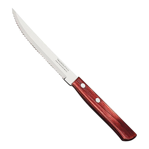 Steak Knife with Serrated Blade | Tramontina | Stainless Steel, Wood Handle | 21 cm 1