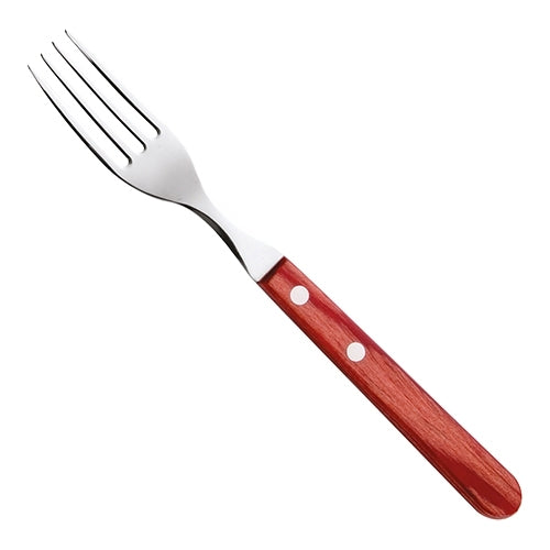 Steak Fork | Tramontina | Stainless Steel with Wood Handle | Dishwasher Safe | 21 cm 1